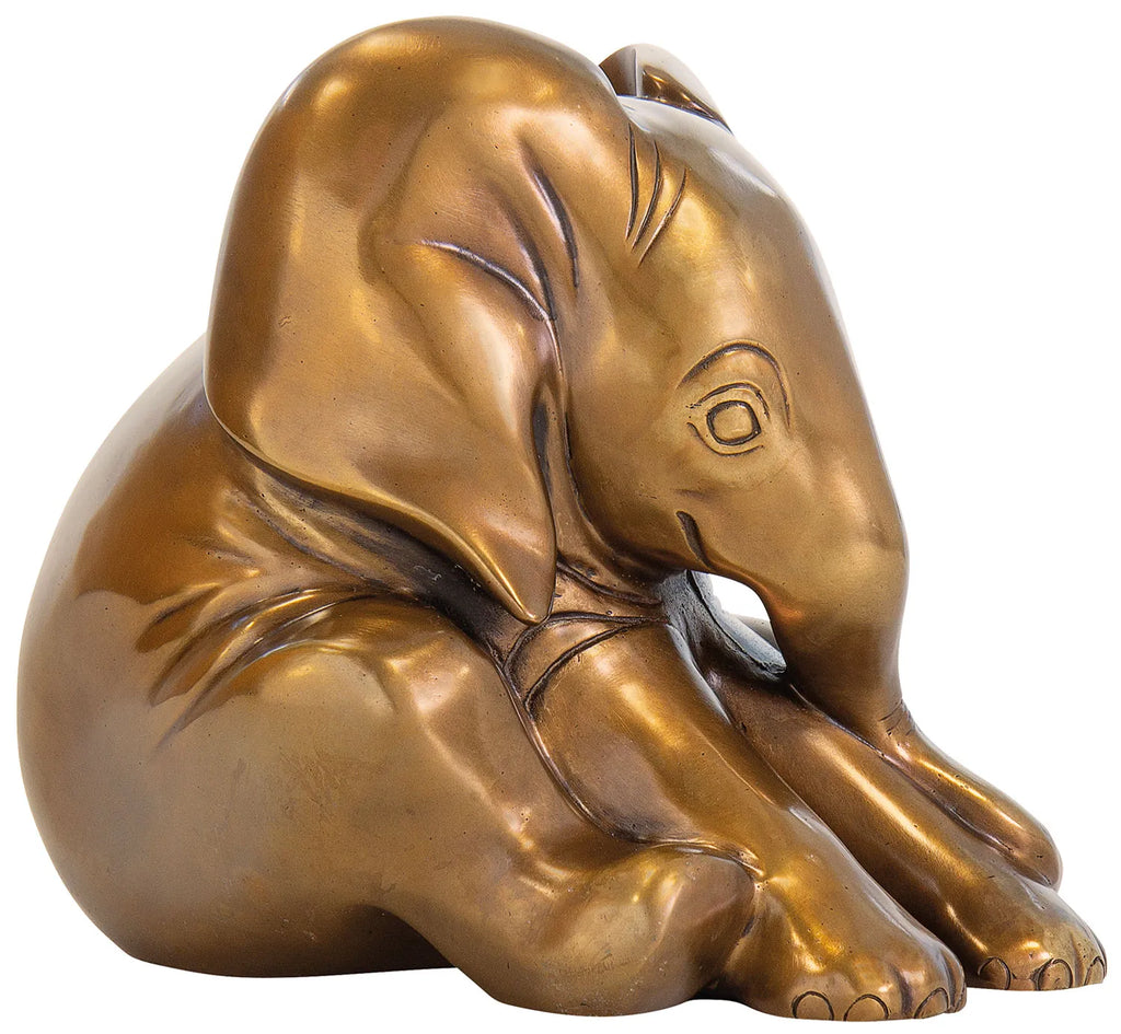 Baby Elephant — bronze sculpture