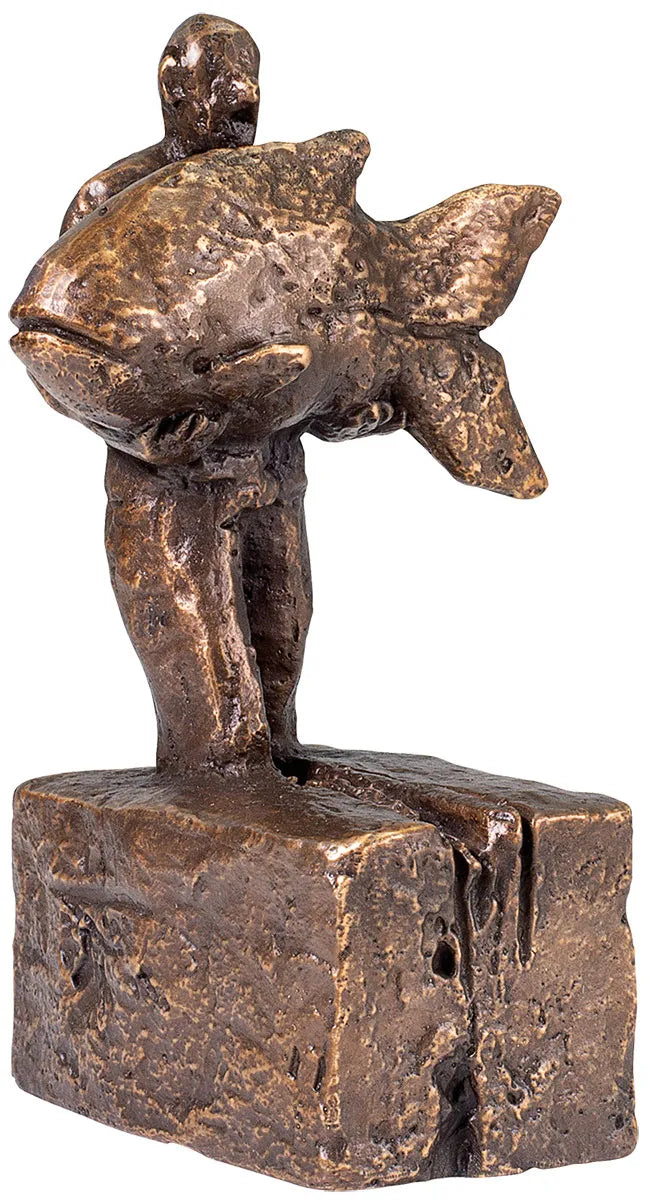 A nagy fogás – bronzszobor