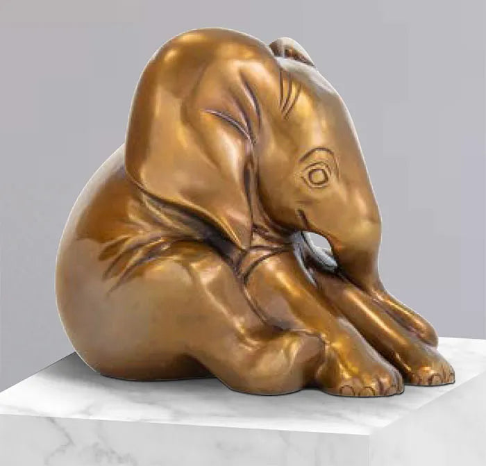 Baby Elephant — bronze sculpture