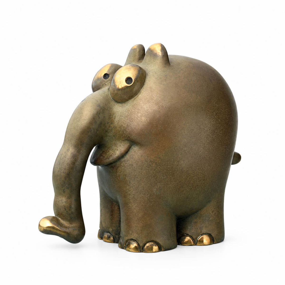 The Cheerful Elephant — bronze sculpture
