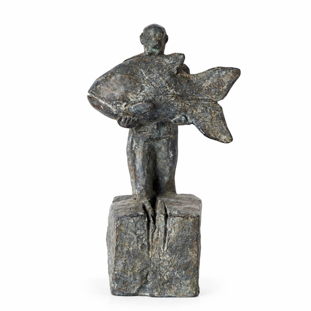 The Fisherman — bronze sculpture